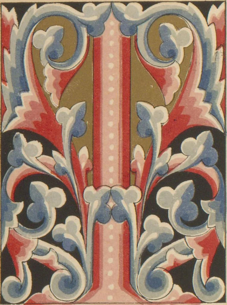 An illustration from The Psalms of David / illuminated by Owen Jones, 1861, leaf 93