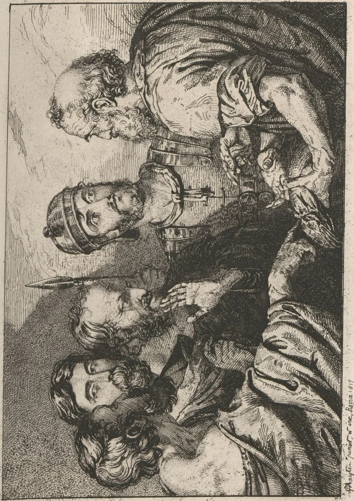 An illustration from Original etchings / by Sir George Hayter, historical and portrait painter to His Majesty the King of Belgium, and member of the Academy of Rome, Florence, Bologna, Parma and Venice : forty-six etchings, 1879, leaf 42