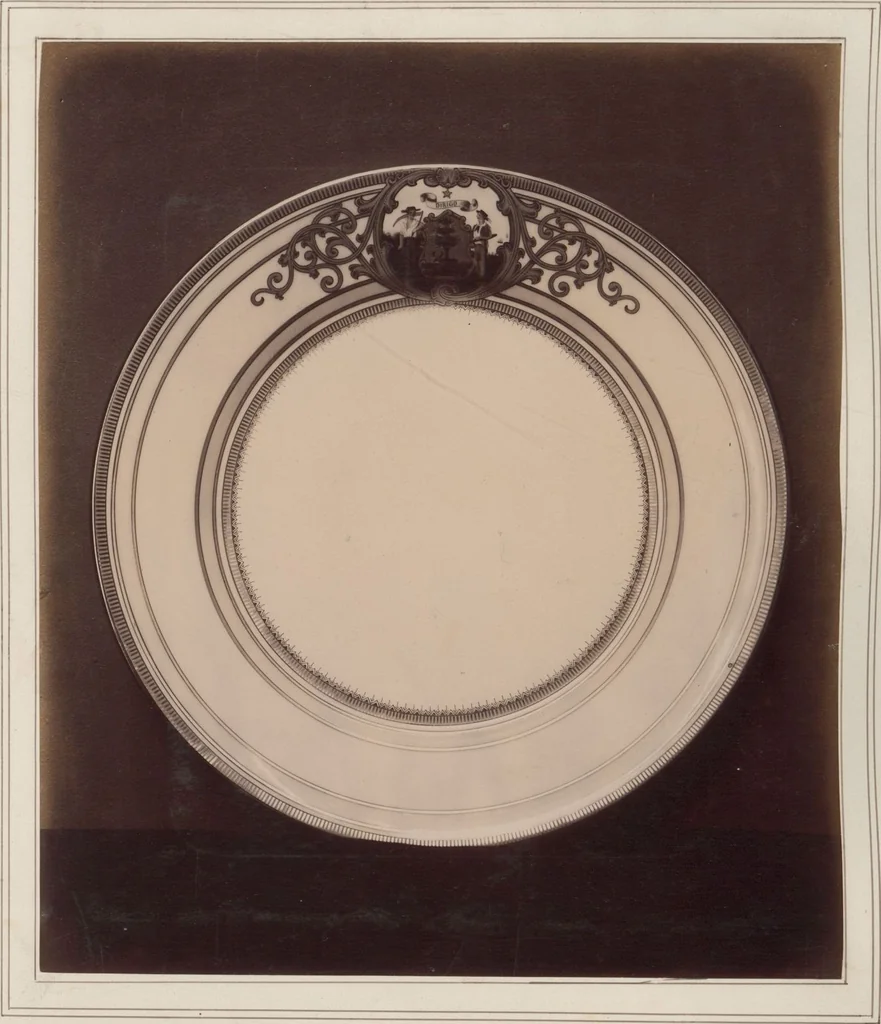 An illustration from A descriptive catalogue of a collection of royal historical porcelain, designed and painted in Europe during the eleven years beginning 1878 and ending 1889 : holograph and photographs, [189-?] / by J.S. Potter, 1878, leaf 41