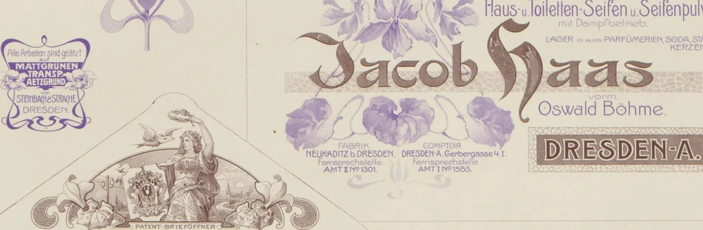 An illustration from Der Moderne Merkantil-Lithograph : eine Sammlung merkantiler Arbeiten / hrsg. von Steinbach & Strache, 1901, leaf 11