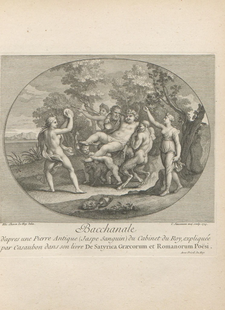 An illustration from [A collection of 48 engravings from ancient gems, etc. / drawn and engraved by E.S.C., Ursule de la Croix, and others, 1709, leaf 12