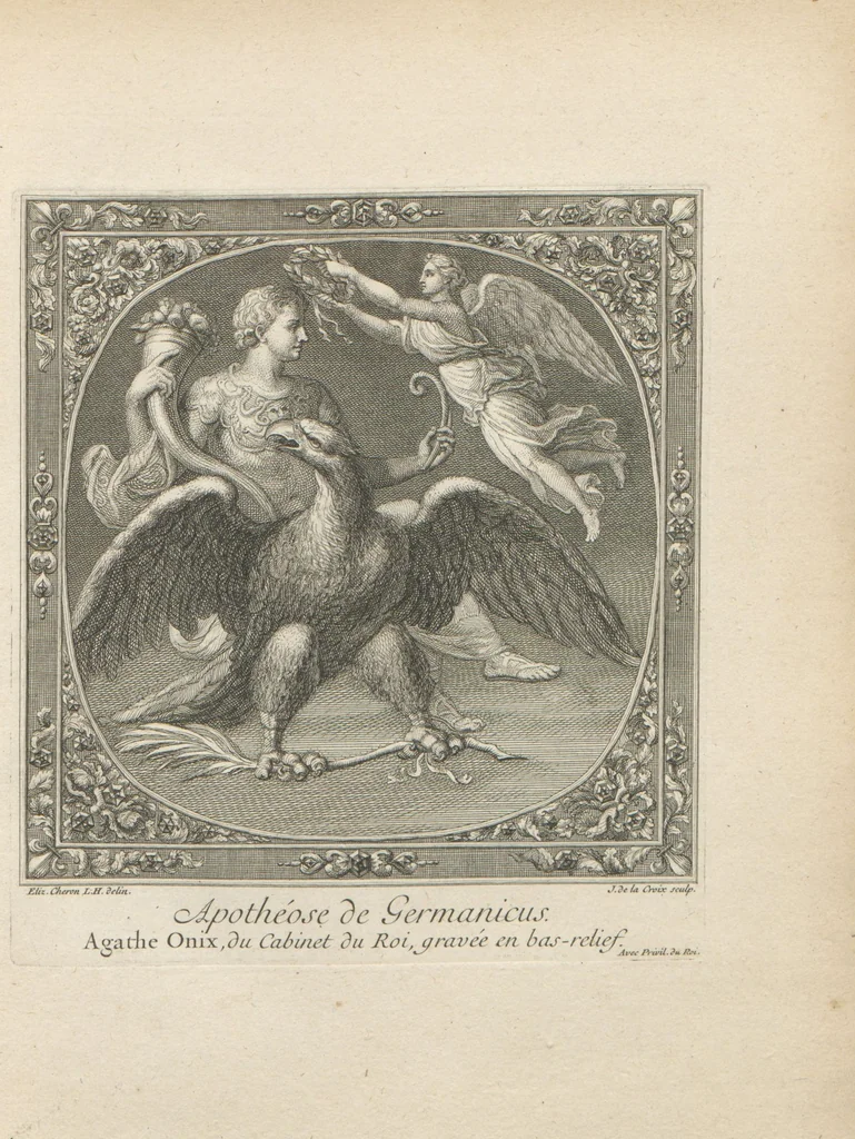 An illustration from [A collection of 48 engravings from ancient gems, etc. / drawn and engraved by E.S.C., Ursule de la Croix, and others, 1709, leaf 20