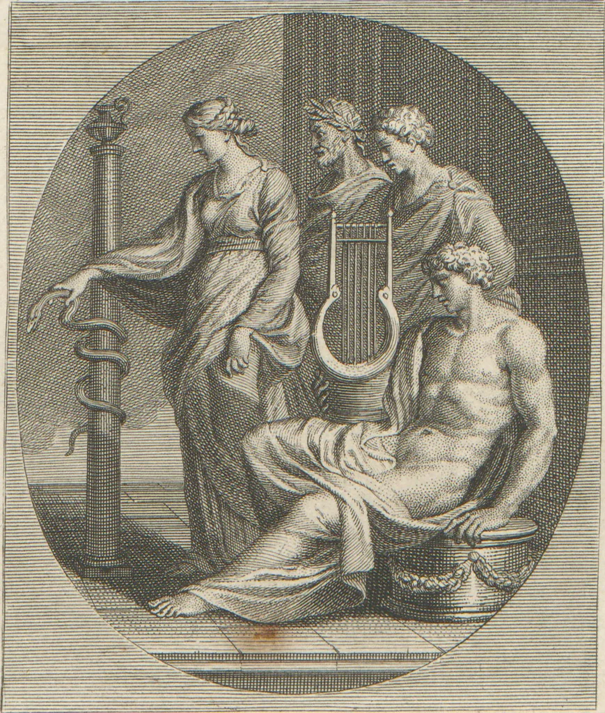 An illustration from [A collection of 48 engravings from ancient gems, etc. / drawn and engraved by E.S.C., Ursule de la Croix, and others, 1709, leaf 21