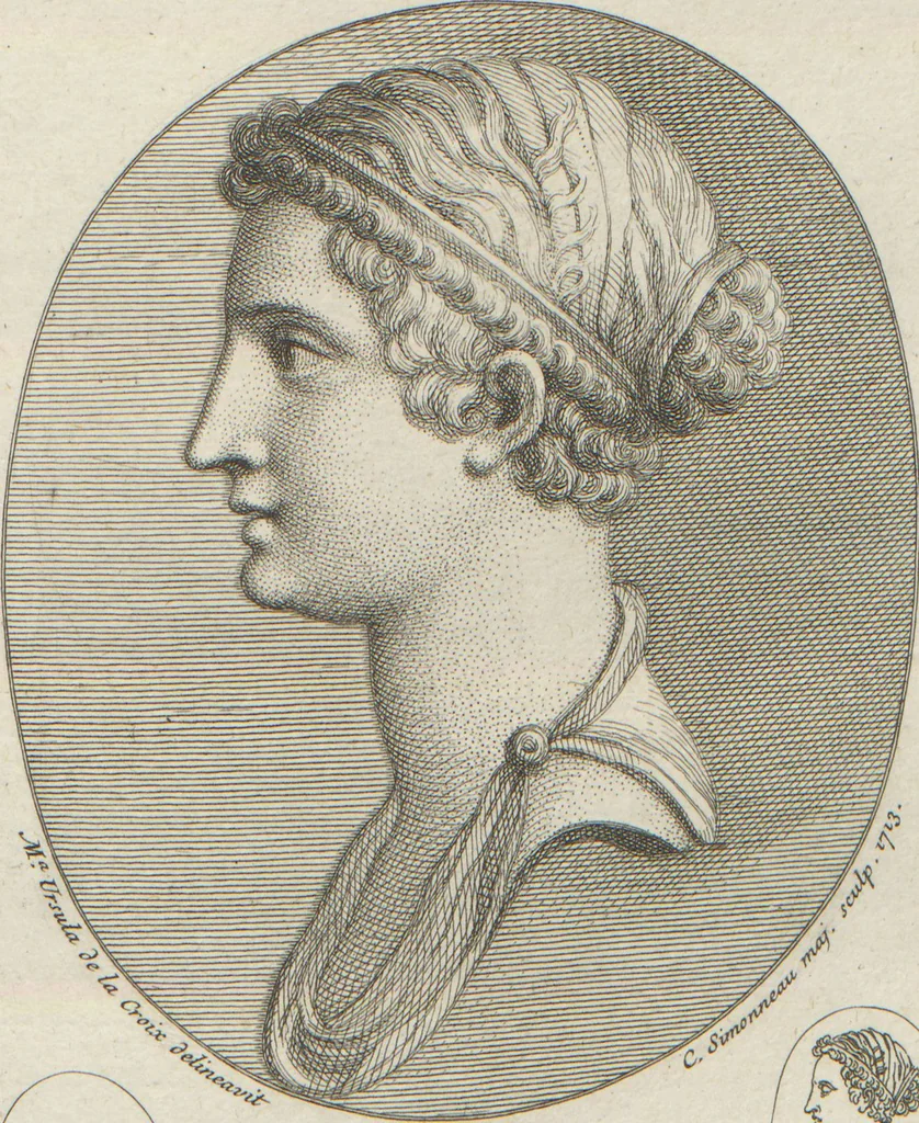An illustration from [A collection of 48 engravings from ancient gems, etc. / drawn and engraved by E.S.C., Ursule de la Croix, and others, 1709, leaf 36