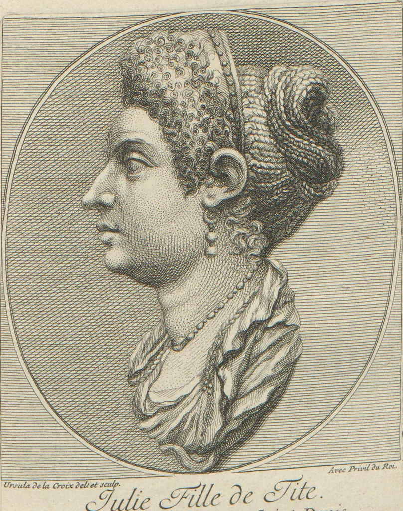 An illustration from [A collection of 48 engravings from ancient gems, etc. / drawn and engraved by E.S.C., Ursule de la Croix, and others, 1709, leaf 37