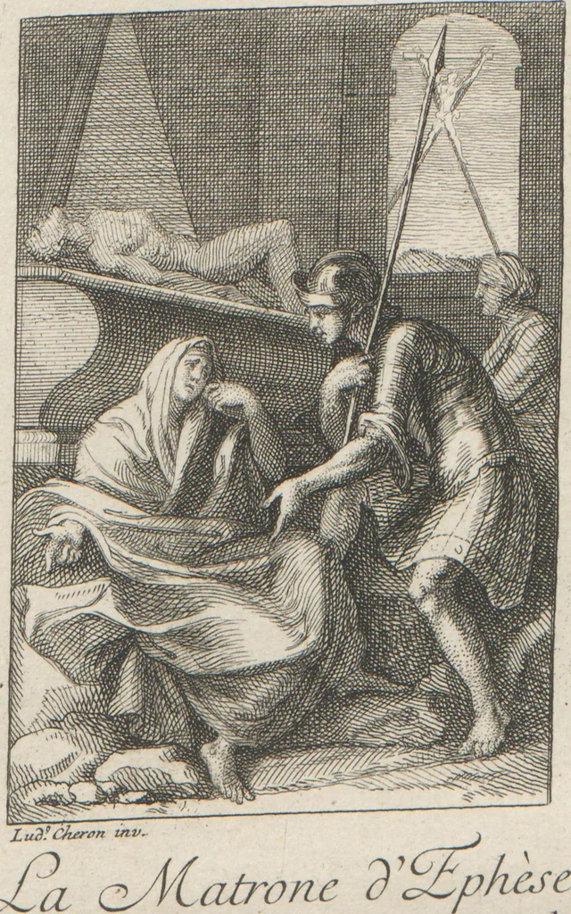 An illustration from [A collection of 48 engravings from ancient gems, etc. / drawn and engraved by E.S.C., Ursule de la Croix, and others, 1709, leaf 49