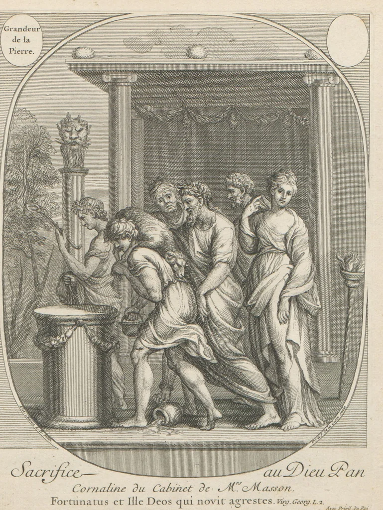 An illustration from [A collection of 48 engravings from ancient gems, etc. / drawn and engraved by E.S.C., Ursule de la Croix, and others, 1709, leaf 8
