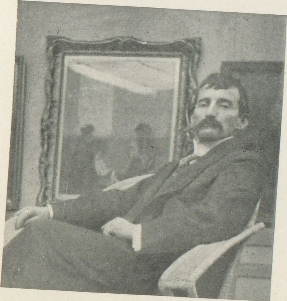 An illustration from Catalogue of an exhibition of contemporary German paintings, 1906, leaf 23