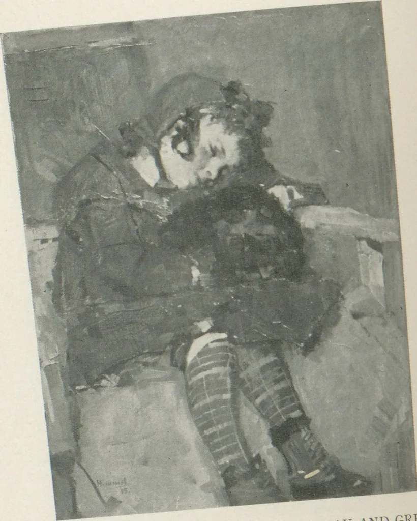 An illustration from Catalogue of an exhibition of contemporary German paintings, 1906, leaf 48