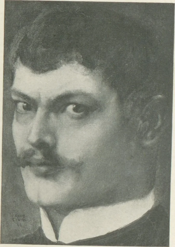 An illustration from Catalogue of an exhibition of contemporary German paintings, 1906, leaf 9