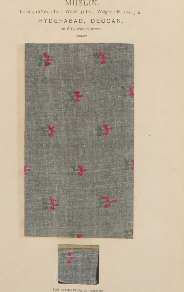 An illustration from Collection of specimens and illustrations of the textile manufactures of India. Second series, 0864-0920 / prepared under the direction of J. Forbes Watson, 1874, leaf 30