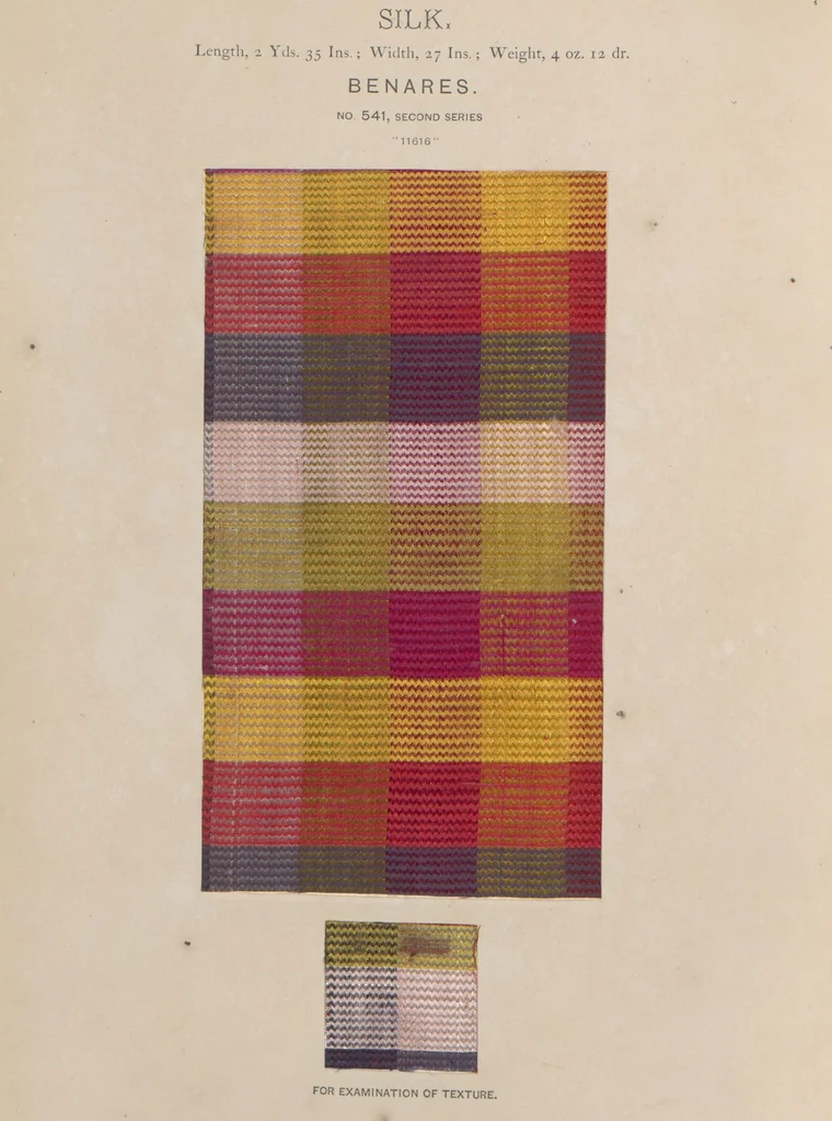 An illustration from Collection of specimens and illustrations of the textile manufactures of India. Second series, 0526-0574 / prepared under the direction of J. Forbes Watson, 1873, leaf 18