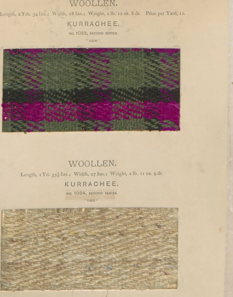 An illustration from Collection of specimens and illustrations of the textile manufactures of India. Second series, 1001-1041 / prepared under the direction of J. Forbes Watson, 1874, leaf 22