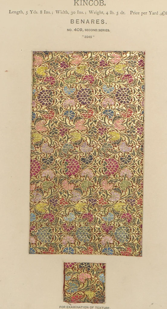 An illustration from Collection of specimens and illustrations of the textile manufactures of India. Second series, 0401-0458 / prepared under the direction of J. Forbes Watson, 1873, leaf 11