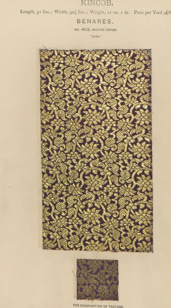 An illustration from Collection of specimens and illustrations of the textile manufactures of India. Second series, 0401-0458 / prepared under the direction of J. Forbes Watson, 1873, leaf 4
