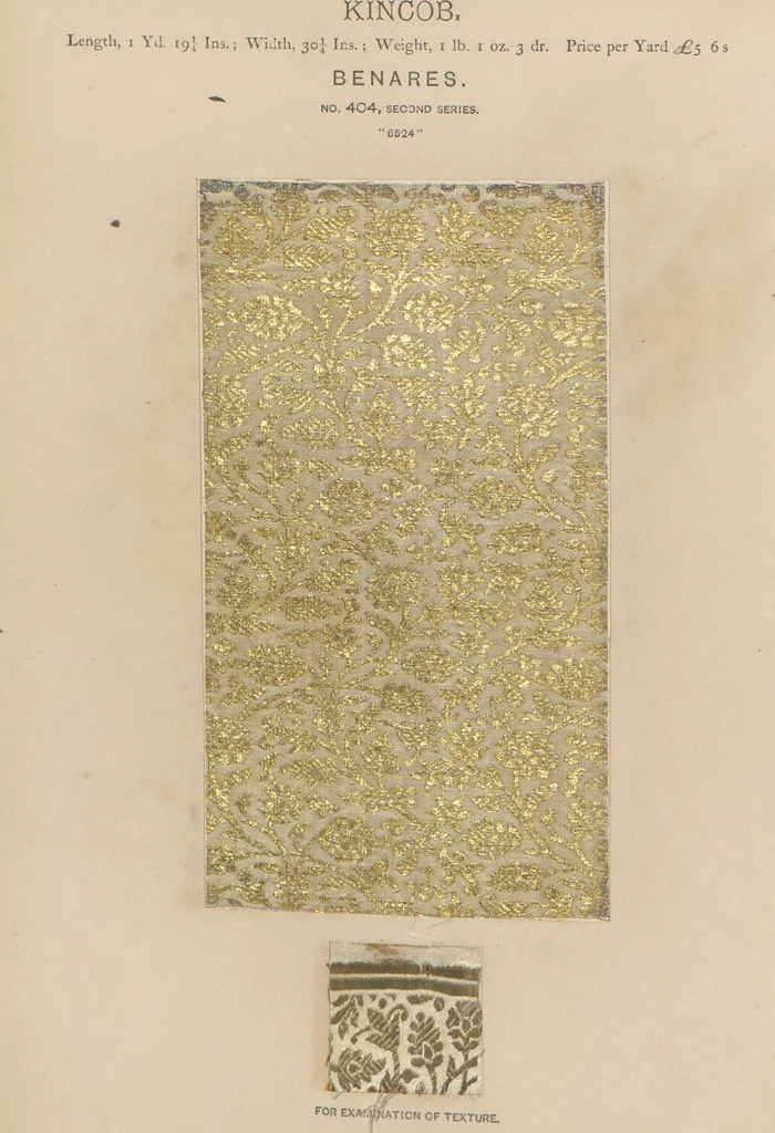 An illustration from Collection of specimens and illustrations of the textile manufactures of India. Second series, 0401-0458 / prepared under the direction of J. Forbes Watson, 1873, leaf 6