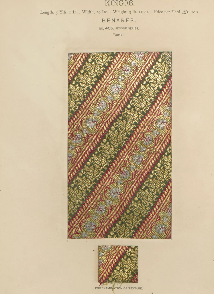 An illustration from Collection of specimens and illustrations of the textile manufactures of India. Second series, 0401-0458 / prepared under the direction of J. Forbes Watson, 1873, leaf 7
