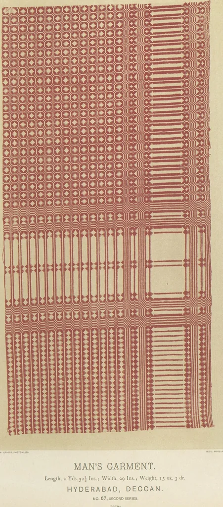 An illustration from Collection of specimens and illustrations of the textile manufactures of India. Second series, 0065-0100 / prepared under the direction of J. Forbes Watson, leaf 6