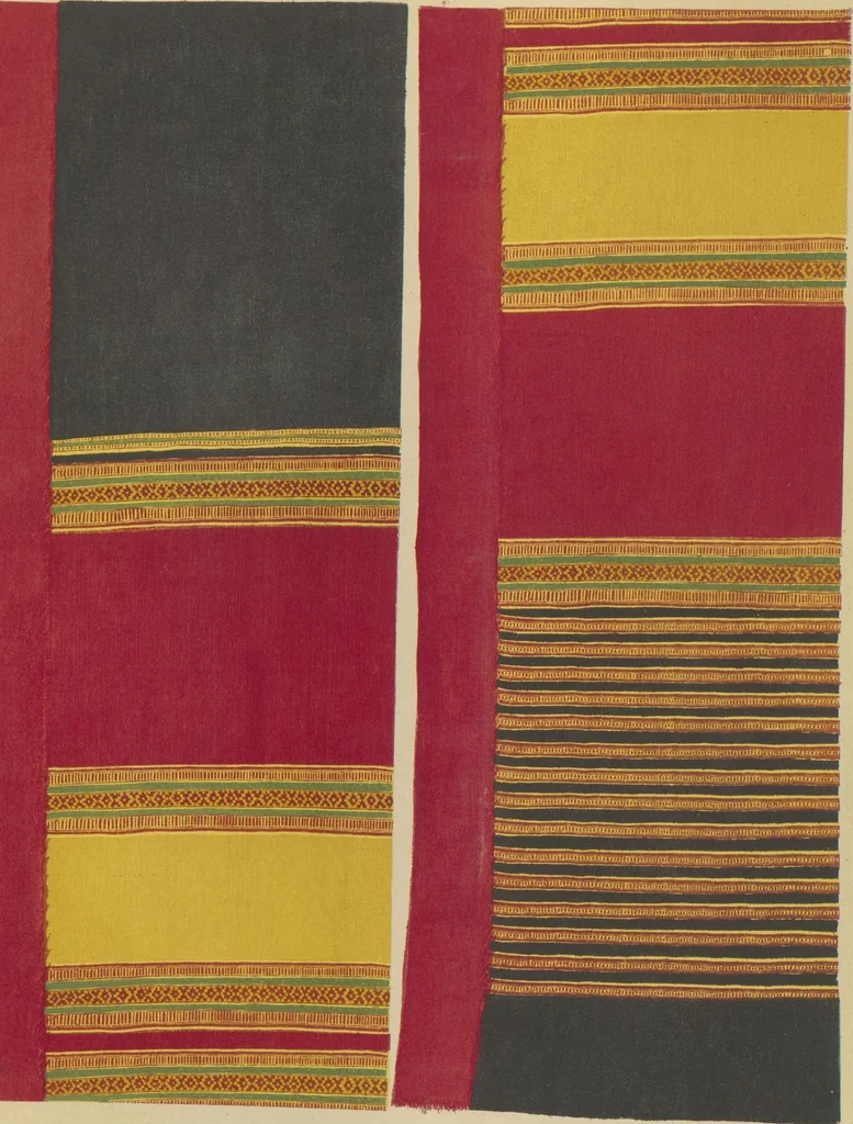 An illustration from Collection of specimens and illustrations of the textile manufactures of India. Second series, 0101-0134 / prepared under the direction of J. Forbes Watson, 1877, leaf 16