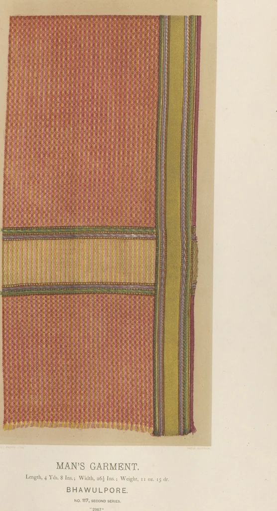An illustration from Collection of specimens and illustrations of the textile manufactures of India. Second series, 0101-0134 / prepared under the direction of J. Forbes Watson, 1877, leaf 36