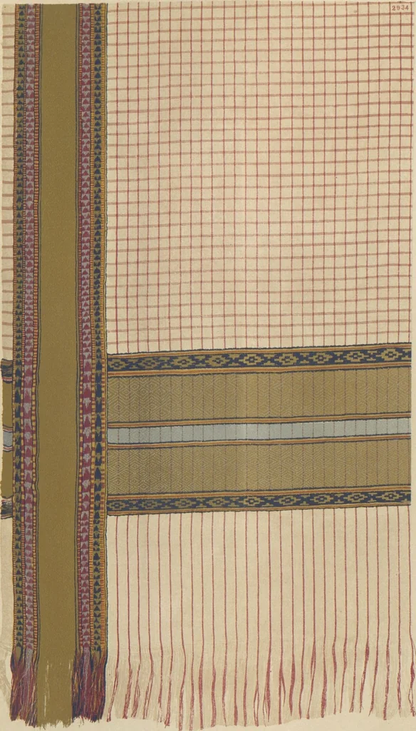 An illustration from Collection of specimens and illustrations of the textile manufactures of India. Second series, 0101-0134 / prepared under the direction of J. Forbes Watson, 1877, leaf 44