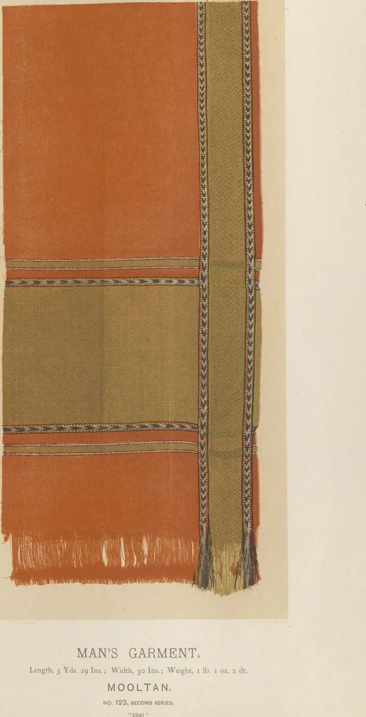 An illustration from Collection of specimens and illustrations of the textile manufactures of India. Second series, 0101-0134 / prepared under the direction of J. Forbes Watson, 1877, leaf 48
