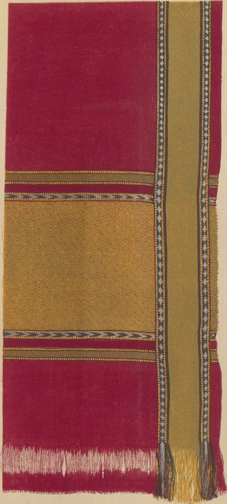 An illustration from Collection of specimens and illustrations of the textile manufactures of India. Second series, 0101-0134 / prepared under the direction of J. Forbes Watson, 1877, leaf 50