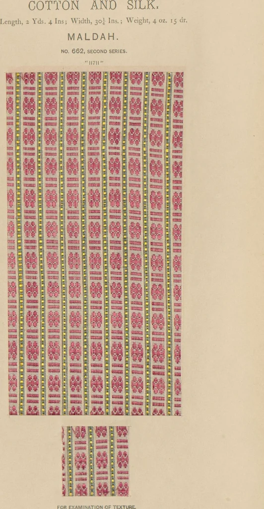 An illustration from Collection of specimens and illustrations of the textile manufactures of India. Second series, 0632-0691 / prepared under the direction of J. Forbes Watson, 1873, leaf 33