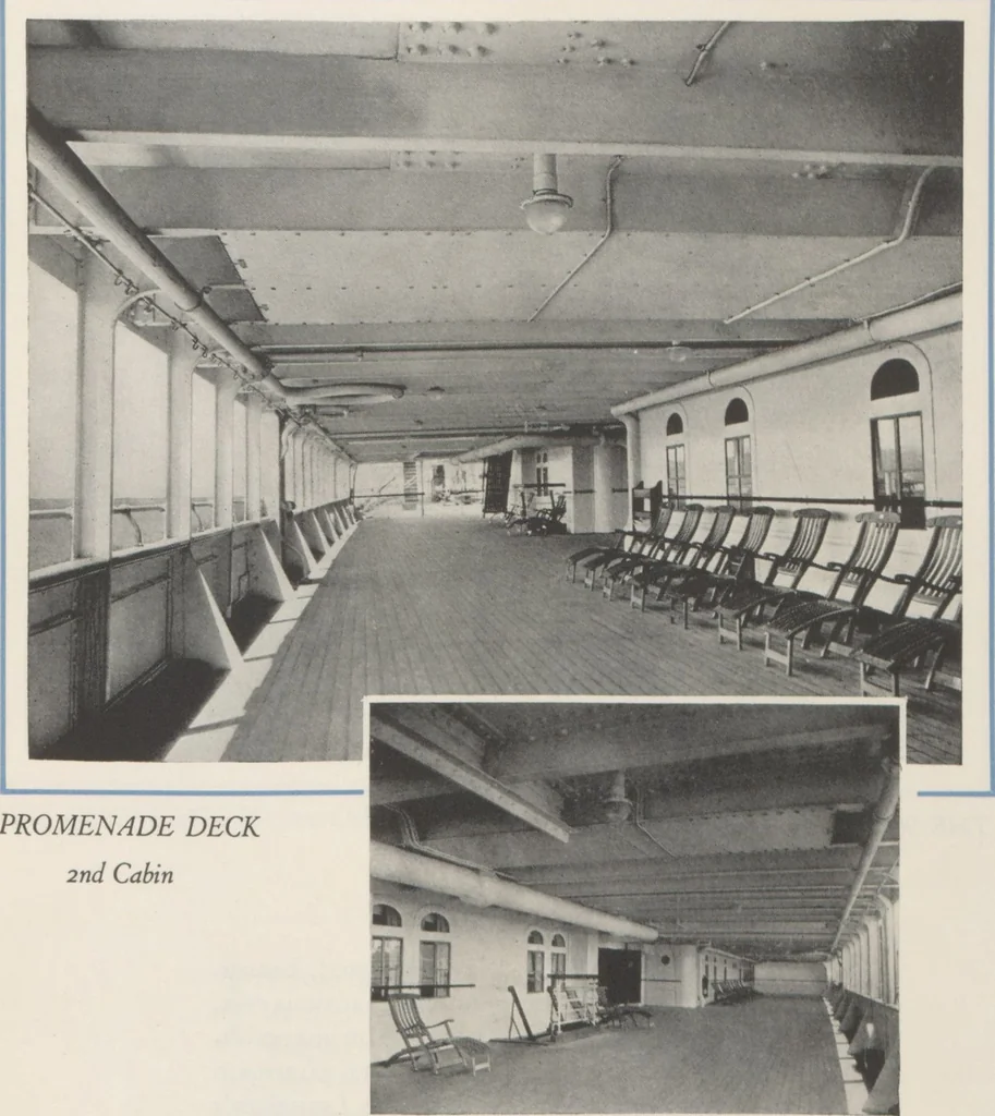 An illustration from 2nd cabin to Europe : S.S. Leviathan, S.S. George Washington, 1922, leaf 5