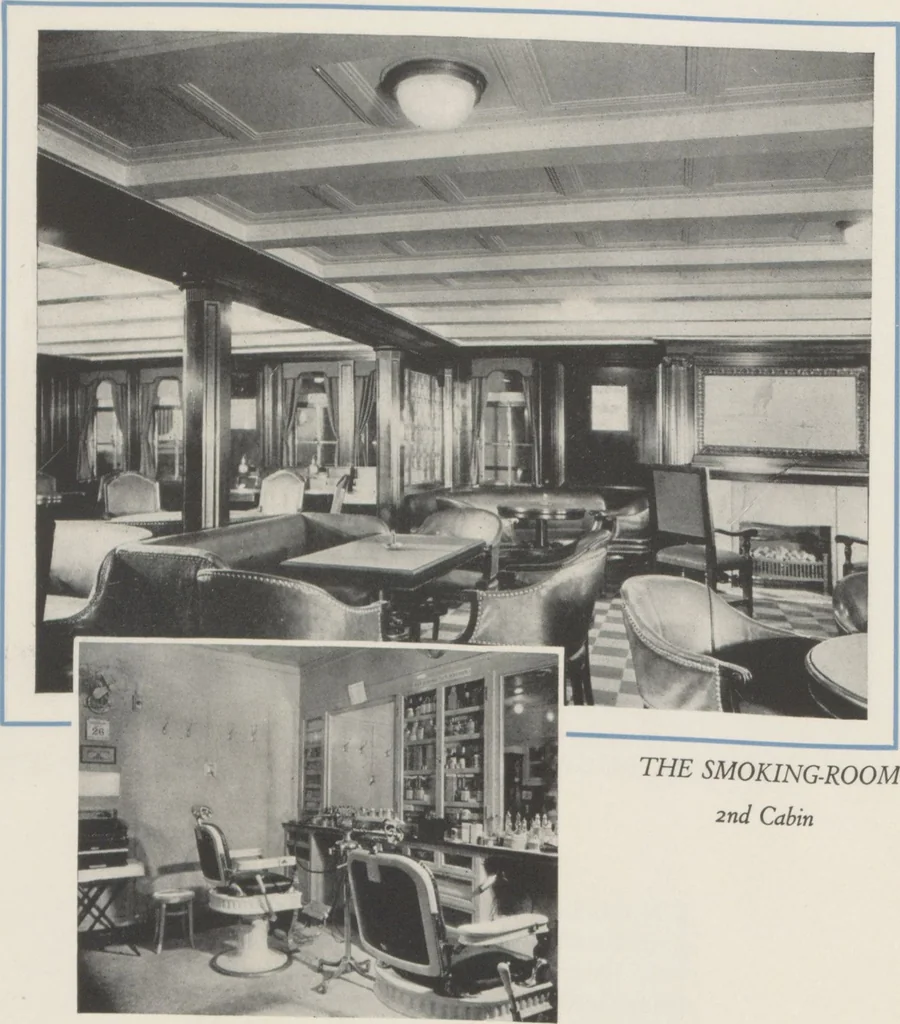 An illustration from 2nd cabin to Europe : S.S. Leviathan, S.S. George Washington, 1922, leaf 8