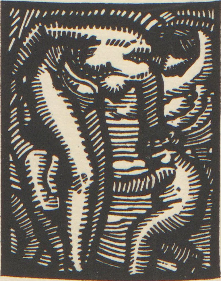 An illustration from A catalogue of an exhibition of woodcuts by John J. A. Murphy : shown at the Galleries of Messrs. Frederick Keppel & Co. ... January the Fifth to January the Thirty-first, Nineteen Hundred and Twenty-two, 1922, leaf 7