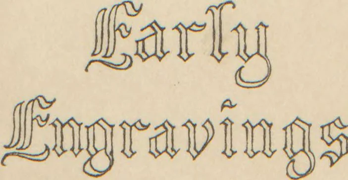 An illustration from Catalogue of an exhibition of early engravings : Frederick Keppel & Co., New York, October 24th to November 14th, 1922 / with an introduction by David Keppel, 1922, leaf 1