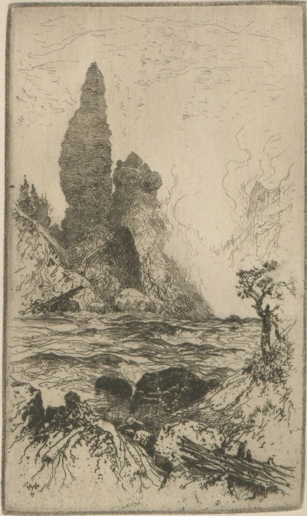 An illustration from Catalogue of the ... annual Exhibition of the Philadelphia Society of Etchers : held at the Pennsylvania Academy of the Fine Arts, 1883, leaf 23