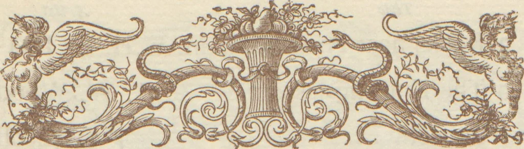 An illustration from Catalogue of an exhibition of oil and water-color paintings loaned by New-York artists : also of modern cloth and leather book-covers and original designs therefor, at the Aldine Club, from the twenty-fifth to the thirty-first of March, inclusive / The Committee on Literature and Art, 1892, leaf 5
