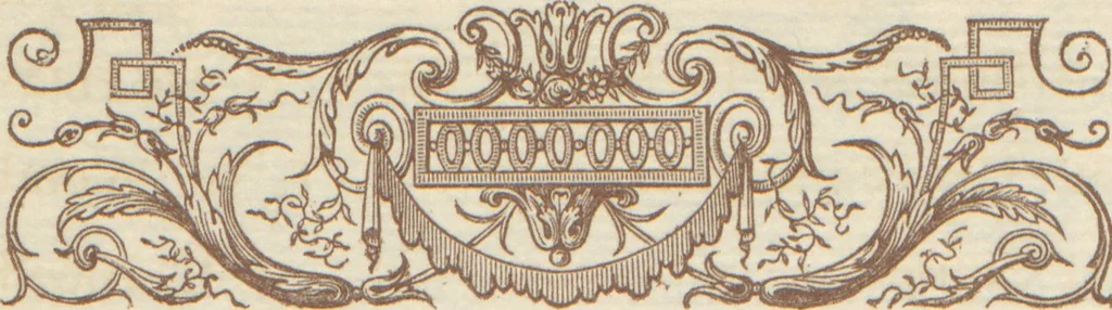 An illustration from Catalogue of an exhibition of oil and water-color paintings loaned by New-York artists : also of modern cloth and leather book-covers and original designs therefor, at the Aldine Club, from the twenty-fifth to the thirty-first of March, inclusive / The Committee on Literature and Art, 1892, leaf 7