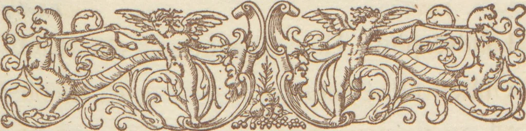 An illustration from Catalogue of an exhibition of oil and water-color paintings loaned by New-York artists : also of modern cloth and leather book-covers and original designs therefor, at the Aldine Club, from the twenty-fifth to the thirty-first of March, inclusive / The Committee on Literature and Art, 1892, leaf 9