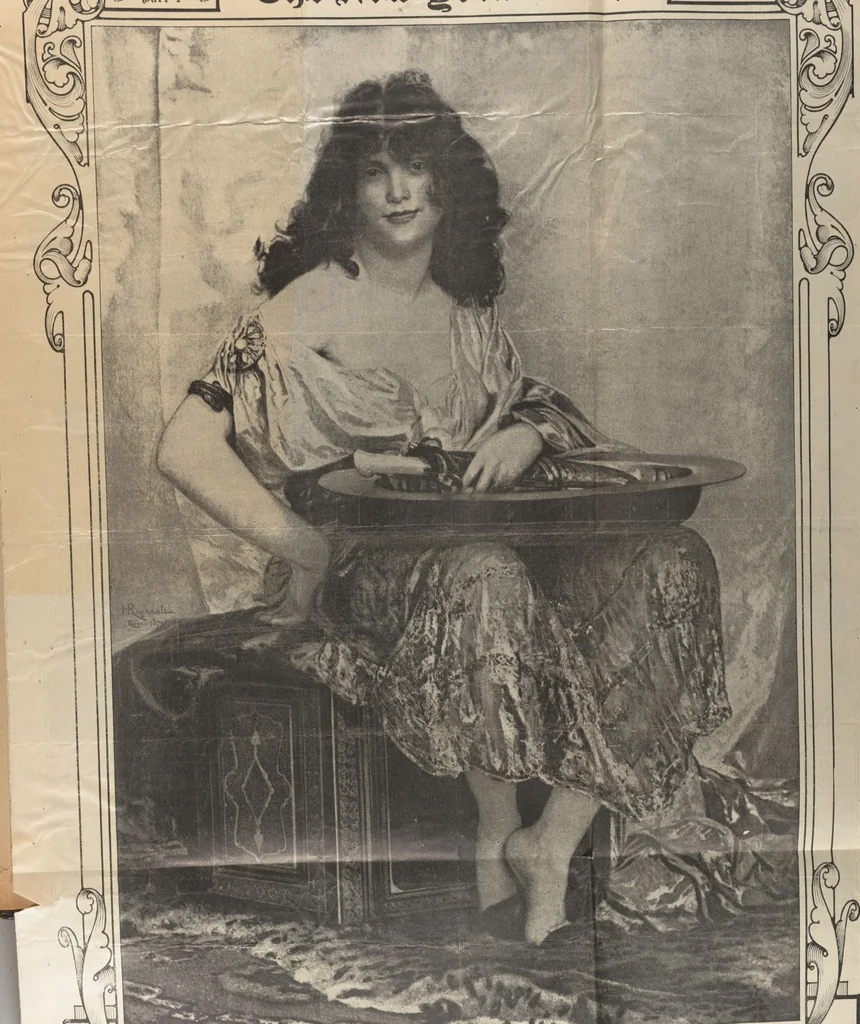 An illustration from [The Salome of Henri Regnault, a scrap book of clippings relating to its purchase by M. Knoedler & Co. at the sale of the Marquise Landolfo Carcano, May 30, 1912] : Volume 1, 1912, leaf 191