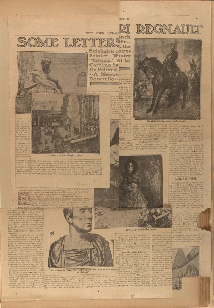 An illustration from [The Salome of Henri Regnault, a scrap book of clippings relating to its purchase by M. Knoedler & Co. at the sale of the Marquise Landolfo Carcano, May 30, 1912] : Volume 1, 1912, leaf 194