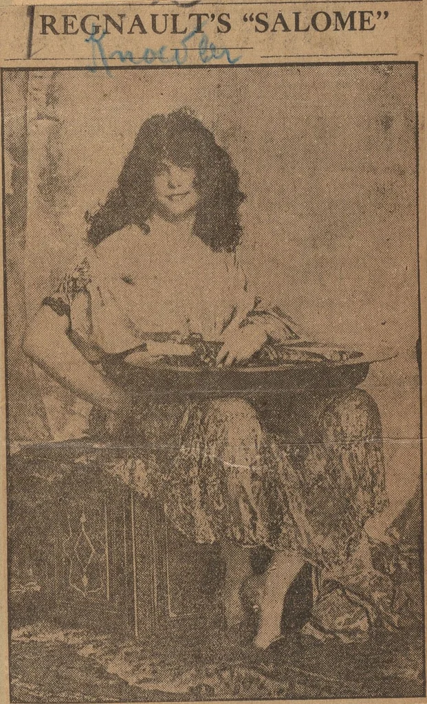 An illustration from [The Salome of Henri Regnault, a scrap book of clippings relating to its purchase by M. Knoedler & Co. at the sale of the Marquise Landolfo Carcano, May 30, 1912] : Volume 1, 1912, leaf 195