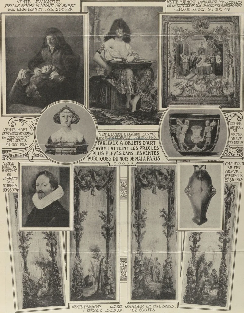 An illustration from [The Salome of Henri Regnault, a scrap book of clippings relating to its purchase by M. Knoedler & Co. at the sale of the Marquise Landolfo Carcano, May 30, 1912] : Volume 1, 1912, leaf 28