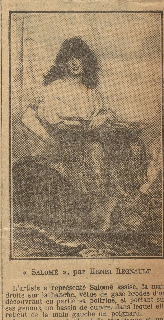 An illustration from [The Salome of Henri Regnault, a scrap book of clippings relating to its purchase by M. Knoedler & Co. at the sale of the Marquise Landolfo Carcano, May 30, 1912] : Volume 1, 1912, leaf 52