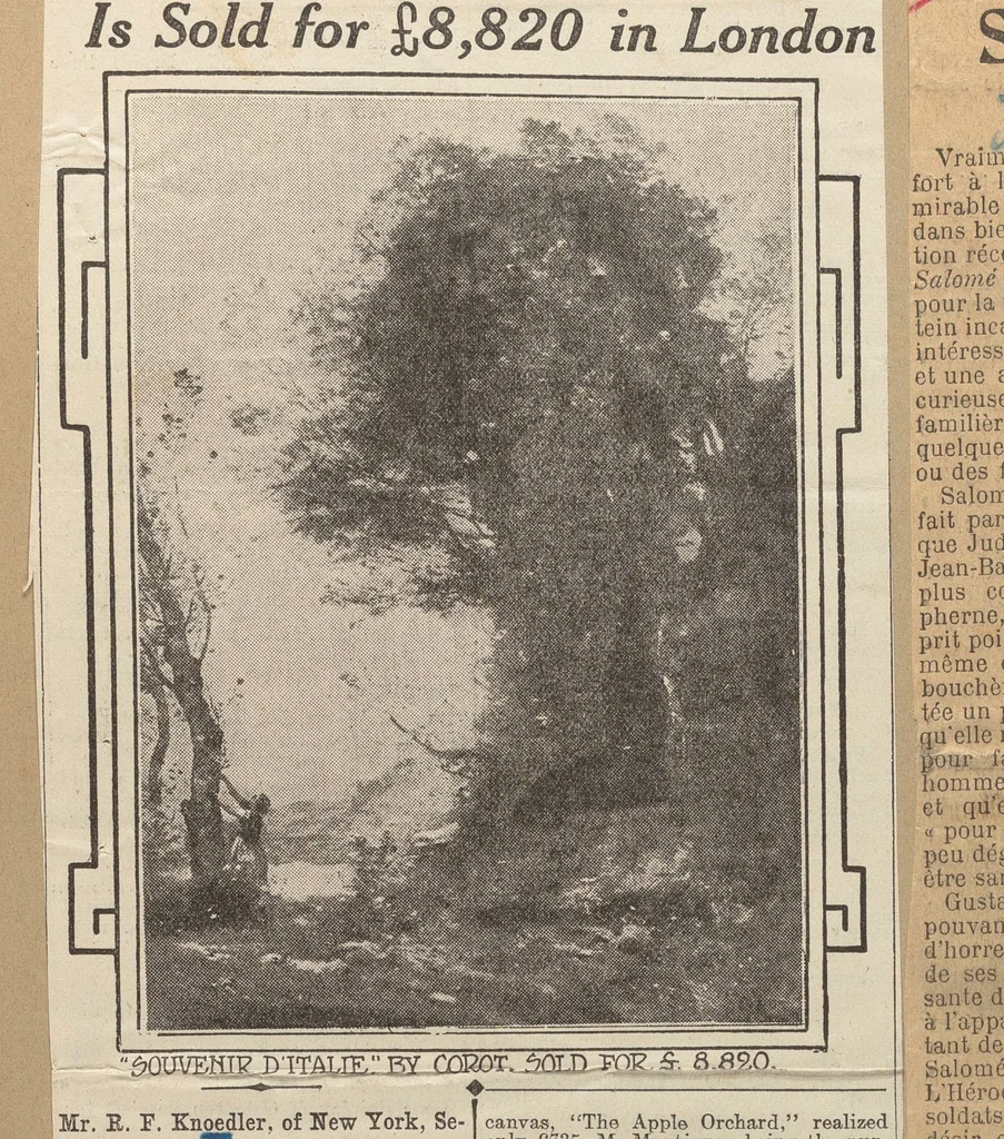 An illustration from [The Salome of Henri Regnault, a scrap book of clippings relating to its purchase by M. Knoedler & Co. at the sale of the Marquise Landolfo Carcano, May 30, 1912] : Volume 1, 1912, leaf 57