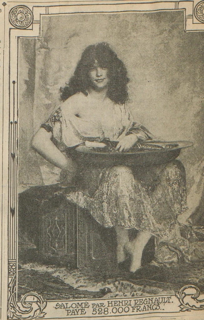 An illustration from [The Salome of Henri Regnault, a scrap book of clippings relating to its purchase by M. Knoedler & Co. at the sale of the Marquise Landolfo Carcano, May 30, 1912] : Volume 2, 1912, leaf 20