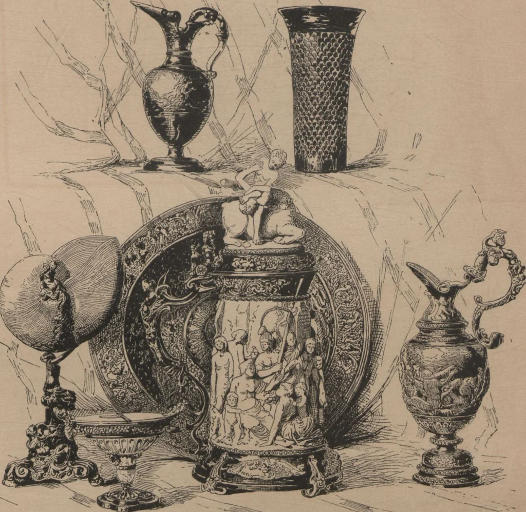 An illustration from The Metropolitan Museum of Art / edited by L.P. di Cesnola ; illustrations by George Gibson, 1882, leaf 39