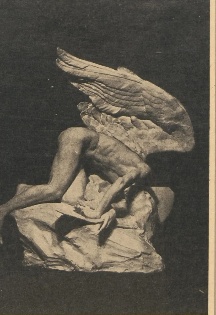 An illustration from Exhibition of sculpture by Gleb Derujinsky, 1921, leaf 1