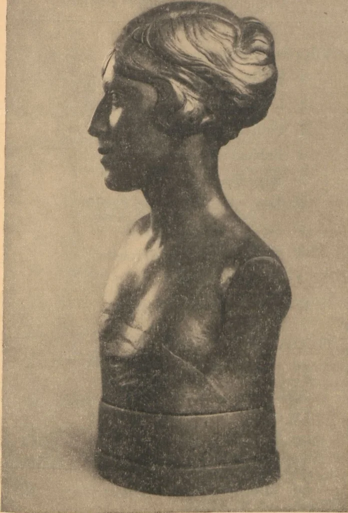 An illustration from Exhibition of sculpture by Gleb Derujinsky, 1921, leaf 8