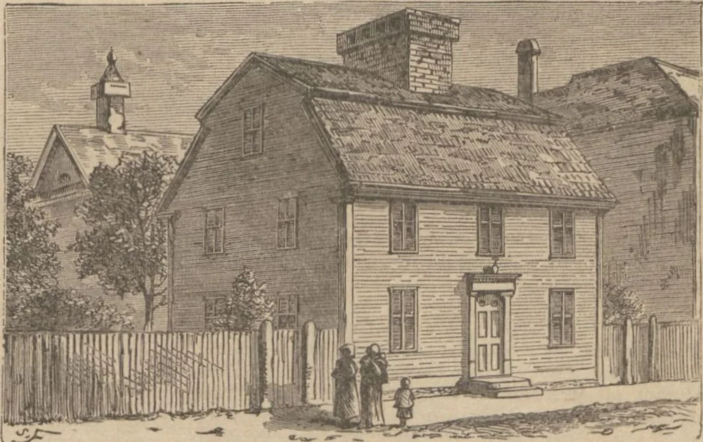 An illustration from Industries of Massachusetts : historical and descriptive review of Lynn, Lowell, Lawrence, Haverhill, Salem, Beverly, Peabody, Danvers, Gloucester, Newburyport and Amesbury, and their leading manufacturers and merchants, 1886, leaf 121