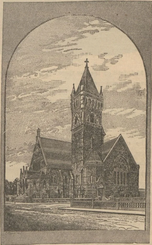 An illustration from Industries of Massachusetts : historical and descriptive review of Lynn, Lowell, Lawrence, Haverhill, Salem, Beverly, Peabody, Danvers, Gloucester, Newburyport and Amesbury, and their leading manufacturers and merchants, 1886, leaf 15