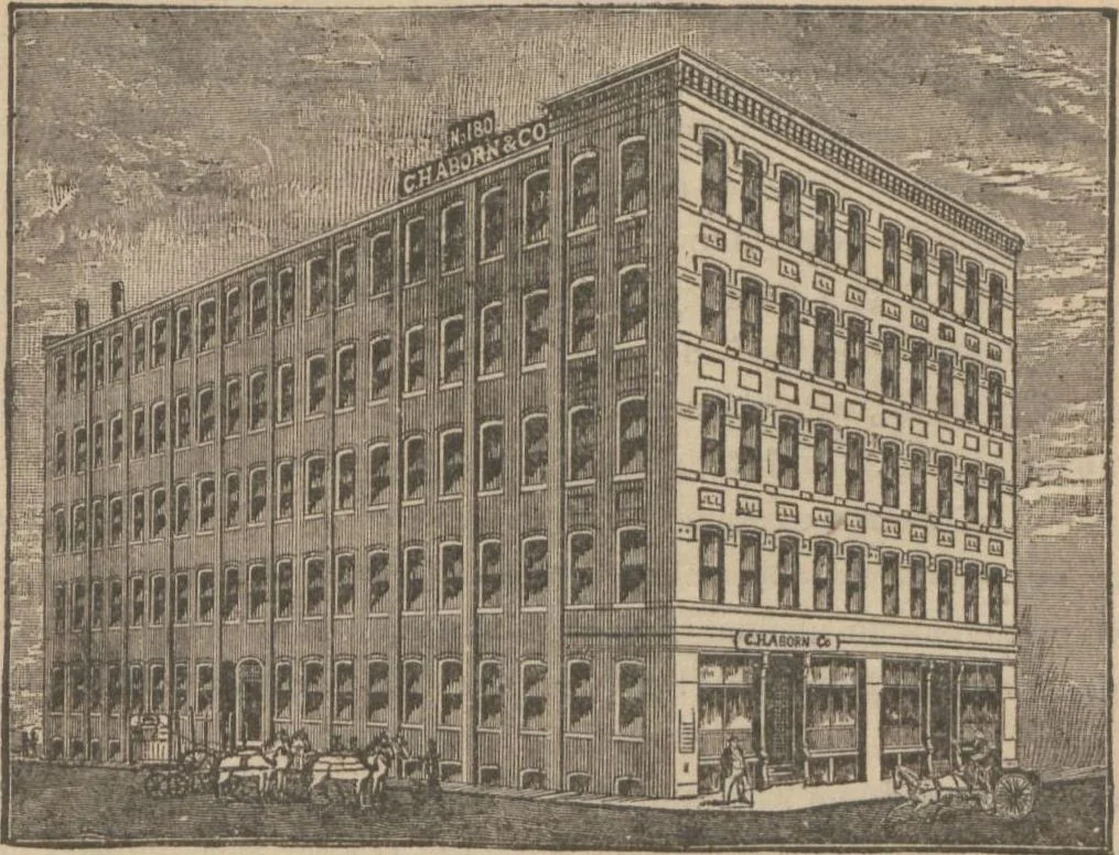 An illustration from Industries of Massachusetts : historical and descriptive review of Lynn, Lowell, Lawrence, Haverhill, Salem, Beverly, Peabody, Danvers, Gloucester, Newburyport and Amesbury, and their leading manufacturers and merchants, 1886, leaf 24