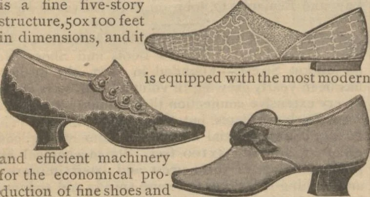 An illustration from Industries of Massachusetts : historical and descriptive review of Lynn, Lowell, Lawrence, Haverhill, Salem, Beverly, Peabody, Danvers, Gloucester, Newburyport and Amesbury, and their leading manufacturers and merchants, 1886, leaf 30